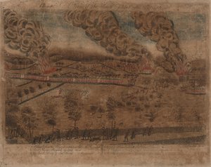 De Slagen van Lexington en Concord: Plaat I, De Slag bij Lexington, 19 April 1775. Plaat II, Een Uitzicht op de Stad Concord. Plaat III: Het Gevecht bij de Zuidbrug in Concord. Plaat IV: Een Uitzicht op het Zuidelijke Deel van Lexington.