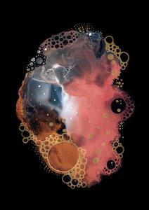 Kosmische gouden bubbels door Amy Louise Baker