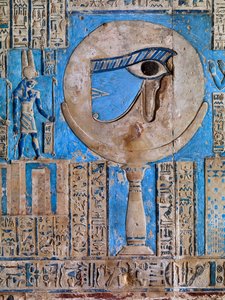 Het Oog van Horus. Het plafond van de Hathor Tempel, Dendera, 50-48 v.Chr.