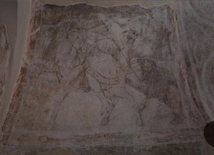 Berenjacht, 11e eeuw door Ancient Russian frescos