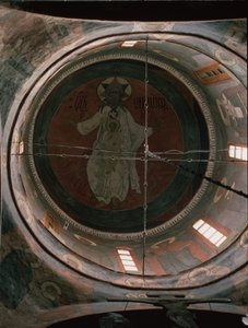 Jehova. Koepelschildering in de Aartsengel Michaëlkathedraal van het Kremlin van Moskou, 1652-1666