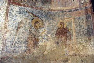 De Annunciatie door Ancient Russian frescos