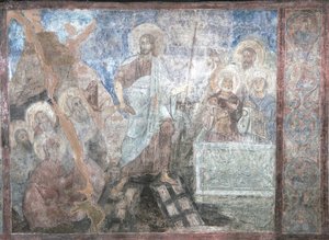 De afdaling naar de hel door Ancient Russian frescos