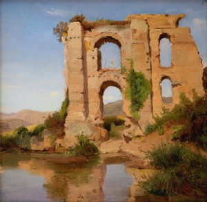 De Ruïnes van het Aquaduct Aniene Nuovo bij Tivoli