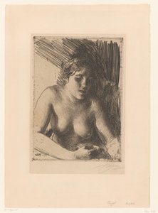 Buste door Anders Leonard Zorn (signed by artist)