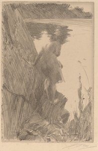 Bader III Baigneuse de Dos, 1896 door Anders Leonard Zorn