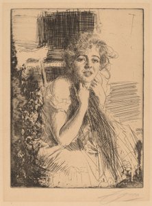 Emma Rasmussen, 1904 door Anders Leonard Zorn