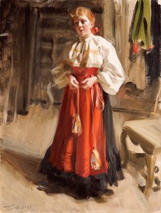 Meisje in Orsa-kostuum, 1911