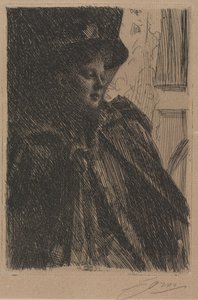 Mevr. Olga Bratt, 1892 door Anders Leonard Zorn