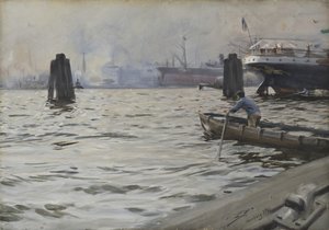 Haven van Hamburg, 1891 door Anders Leonard Zorn