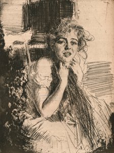 Portret van juffrouw Emma Rassmussen, 1904 door Anders Leonard Zorn