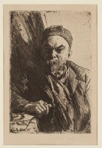 Portret van de dichter Paul Verlaine (1844-1896) door Anders Leonard Zorn