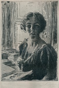 De Kroonprinses Margaretha van Zweden, 1914 door Anders Leonard Zorn