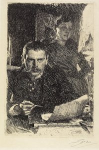 Zorn en zijn vrouw, 1890 door Anders Leonard Zorn