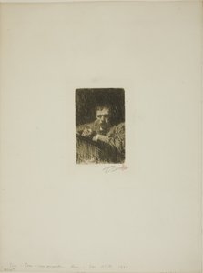 Een schilder-ets (zelfportret) door Anders Leonard Zorn