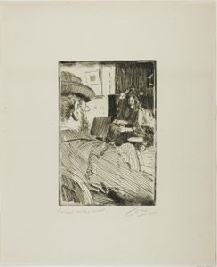 Albert Besnard en Zijn Model door Anders Leonard Zorn