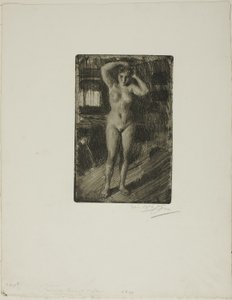 Anna doet haar haar door Anders Leonard Zorn