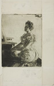 Aan de piano door Anders Leonard Zorn