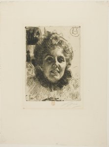 Aurore (Mevrouw Aurore Klintberg, geboren Oxenstierna, Hoofd) door Anders Leonard Zorn