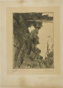 Bader (Avond) II door Anders Leonard Zorn