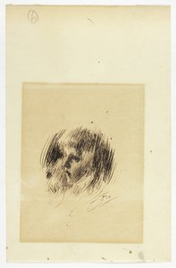Hoofd van een meisje door Anders Zorn