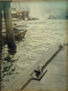 In de haven van Hamburg door Anders Leonard Zorn