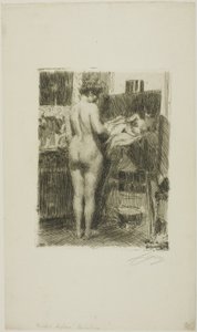 Model voor Schilderij door Anders Leonard Zorn