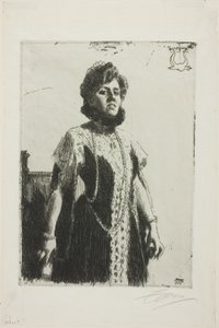 Oxenstierna (Mevrouw Aurore Klintberg, geboren Oxenstierna, hele lengte) door Anders Leonard Zorn