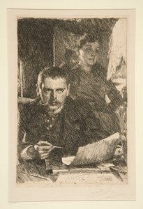 Portret van de kunstenaar en zijn vrouw door Anders Leonard Zorn