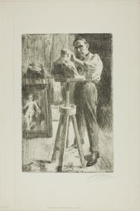 Prins Paul Troubetzkoy I (geheel lichaam) door Anders Leonard Zorn