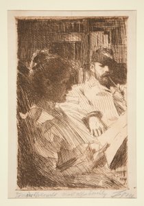 Lezen (dhr. & mevr. Charles Deering) door Anders Leonard Zorn