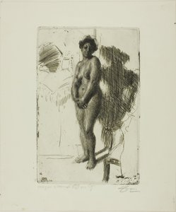 Staande zwarte door Anders Leonard Zorn