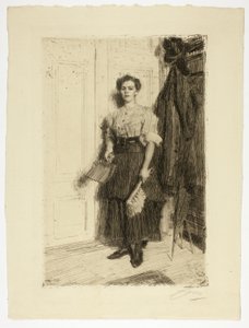 De Nieuwe Dienstmeid door Anders Leonard Zorn