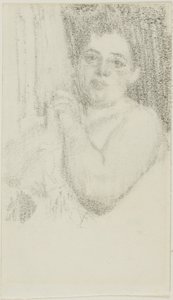 Vrouw met vastgeklemde handen door Anders Zorn