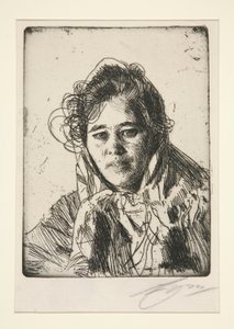 Jong Meisje uit Mora (Krakberg) door Anders Leonard Zorn