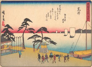Arai, uit de serie De drieënvijftig stations van de Tokaido-weg, begin 20e eeuw door Ando Hiroshige