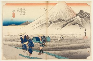 Hara, Fuji bij dageraad, in De Drieenvijftig Stations van de Tokaido Weg door Ando Hiroshige