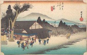 Ishibe, Megawa Sato, ca. 1834 door Ando Hiroshige
