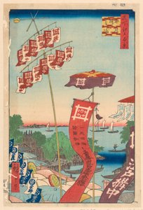 Kanasugi-brug, Shibaura uit de Serie Honderd Zichten op Edo