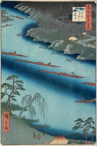 Kawaguchi, 1857 door Ando Hiroshige