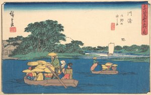 Kawasaki, ca. 1842 door Ando Hiroshige