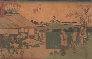 Mukojima no Zu Hira-Iwa, ca. 1840 door Ando Hiroshige