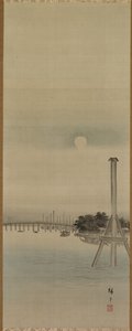 Nachtelijke scène op de Sumida-rivier, 1800s