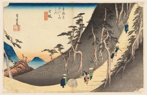 Nissaka, De Moordsteen, in De Drieënvijftig Stations van de Tokaido-weg (Tokaido Gojusan Tsugi-no Uchi) door Ando Hiroshige