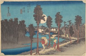 Numazu Ki Kure, ca. 1834 door Ando Hiroshige