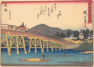 Okazaki, uit de serie De Drieënvijftig Stations van de Tokaido-weg, begin 20e eeuw