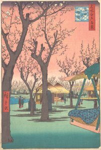 Pruimenboomgaard in Kamata, 1857
