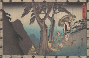 Sadakuro dreigt Yoichibei te doden, ca. 1840