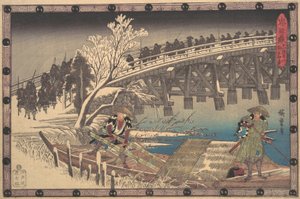 Scène I in Act XI van Chushingura door Ando Hiroshige