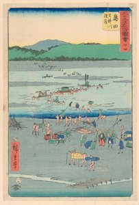 Shimada uit de serie 53 Stations van Tokaido door Ando Hiroshige